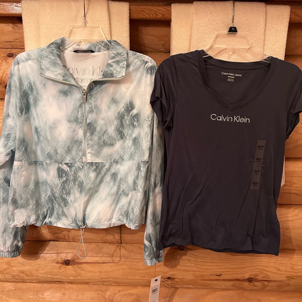 Calvin Klein 1/4 Zip Wind Jacket & Shirt